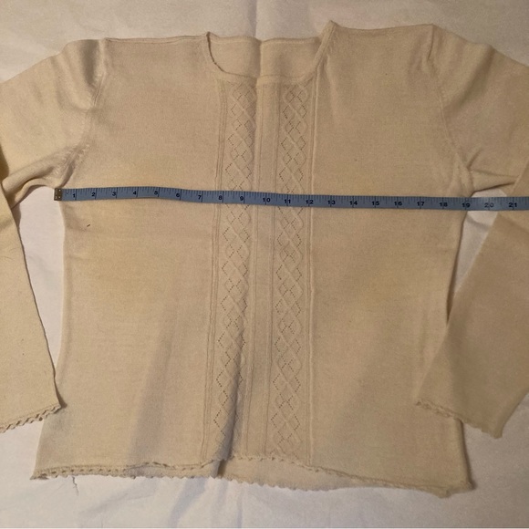 Vintage Cable Pointelle Sweater - Picture 6 of 8